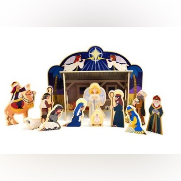 Melissa & Doug Wooden Nativity Scene Set - Picture 3 of 3